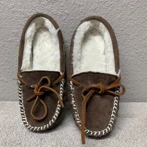 Lamo Youth Kids Sheepskin Moccasin Slipper House Shoe  Size 13Y